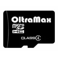 Карта памяти OltraMax 4 Gb microSDCH Class 4, без адаптера SD