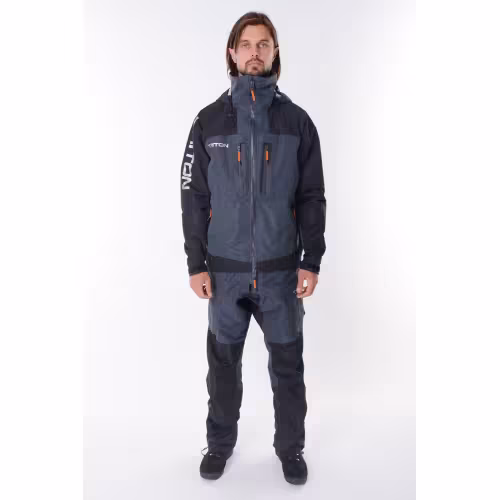 Костюм мужской Triton Gear Angler Cup ОКЛ201817, ткань Таслан, серый/черный, размер 48-50 (M), 182-188 см