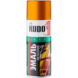 Эмаль Kudo Reflective Finish KU-1028, золото металлик, 520 мл