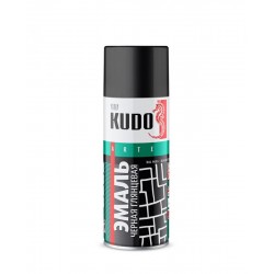 Эмаль Kudo 3P Technology KU-1002, черный глянцевый, 520 мл