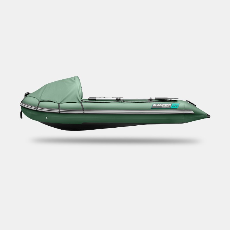Надувная лодка ПВХ Gladiator C330AL, пайол алюминиевый, зеленый