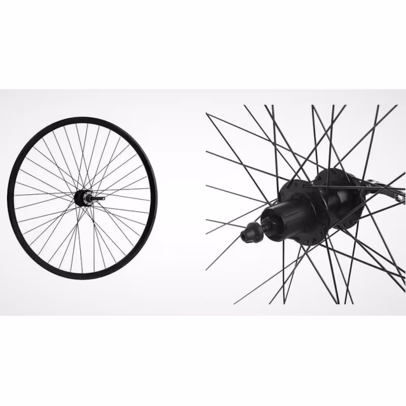 Колесо велосипедное в сборе Forward RWF27RBAB901, 27,5", заднее, втулка WZ-A282RB, под кассету 8/9 скоростей, под диск 6 болтов, двустеночный обод