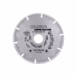 Диск алмазный сегментный Hilberg Super Master 510125, 125х22 мм