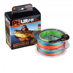 Шнур плетеный Aqua PE Ultra Multicolor Jig Troll 0.40 мм, 37.4 кг, 300 м