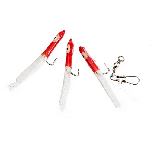 Монтаж SFT S-MS007, 3 гумми белый хвост, крючок 1/0