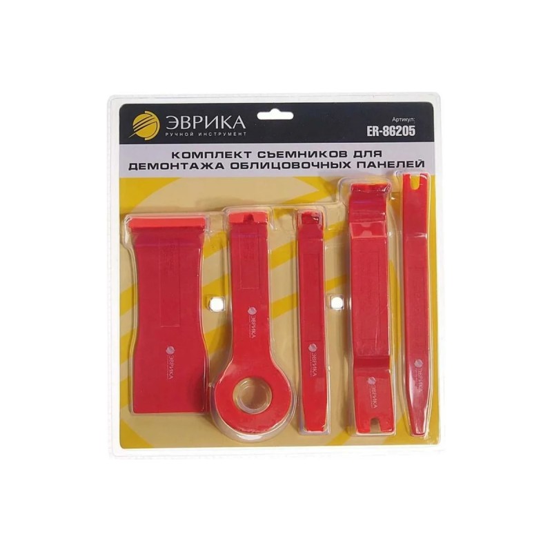 Набор съемников для демонтажа облицовочных панелей Эврика ER-86205, 5 шт