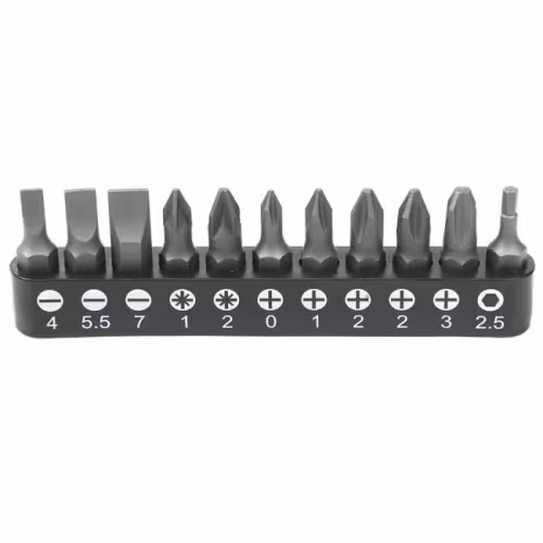 Набор бит 1/4 25мм на держателе SL, PH, PZ, HEX  LICOTA