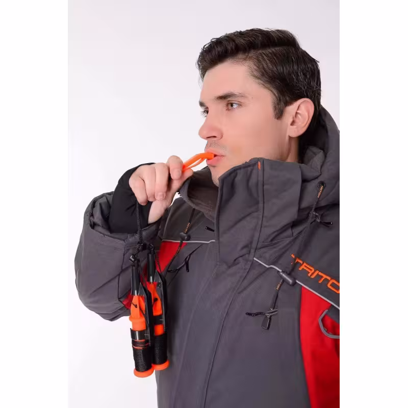 Костюм-поплавок мужской Triton Gear Skif (Скиф) -40 ПК, ткань Таслан, серый/красный, размер 48-50 (M), 170-176 см