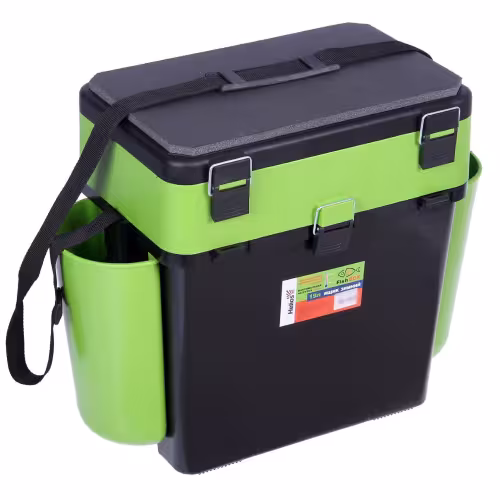 Ящик зимний (шарабан) Helios FishBox, зеленый, 19 л