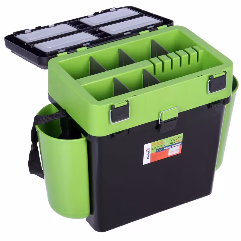 Ящик зимний (шарабан) Helios FishBox, зеленый, 19 л