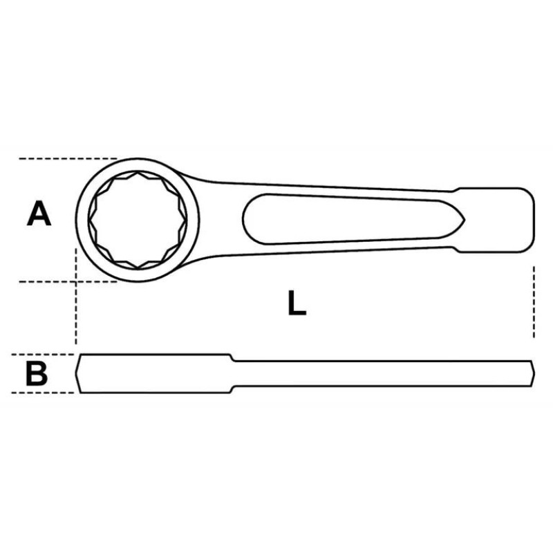 Ключ накидной ударный Garwin GR-IR055, 55 мм