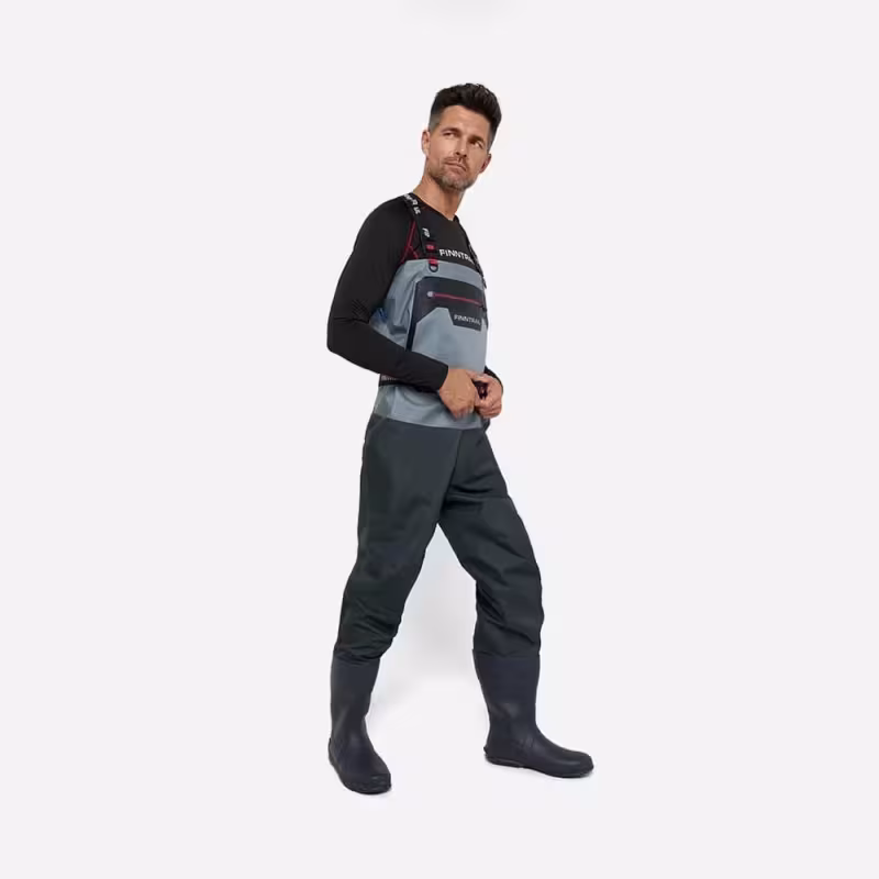 Полукомбинезон-вейдерсы Finntrail Airman, мембрана Hard-Tex, серый, размер M, 170-180 см