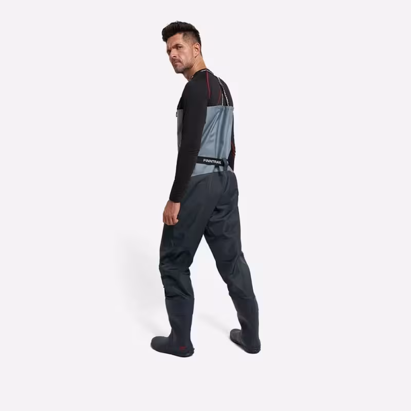 Полукомбинезон-вейдерсы Finntrail Airman, мембрана Hard-Tex, серый, размер M, 170-180 см