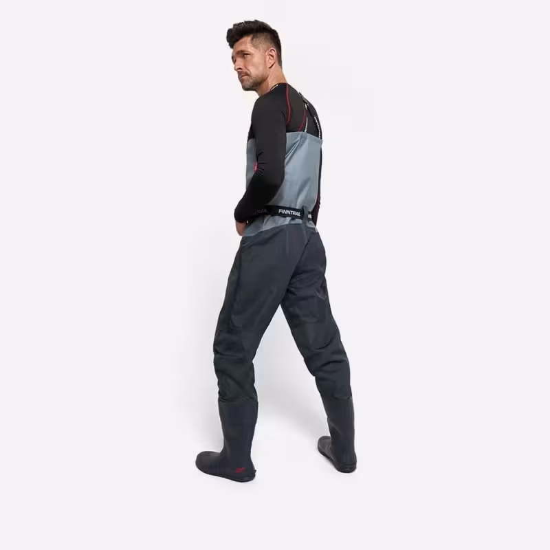 Полукомбинезон-вейдерсы Finntrail Airman, мембрана Hard-Tex, серый, размер M, 170-180 см