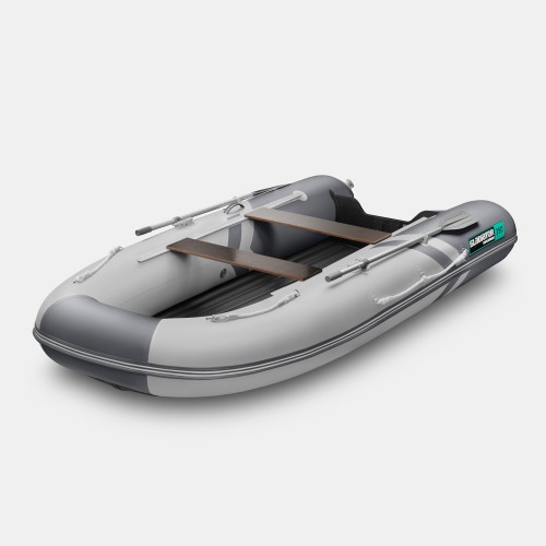 Надувная лодка ПВХ Gladiator E350LT, НДНД, светло-серый/темно-серый
