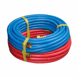 Комплект рукавов кислород/горючий газ 6.3мм с фитингами -10м