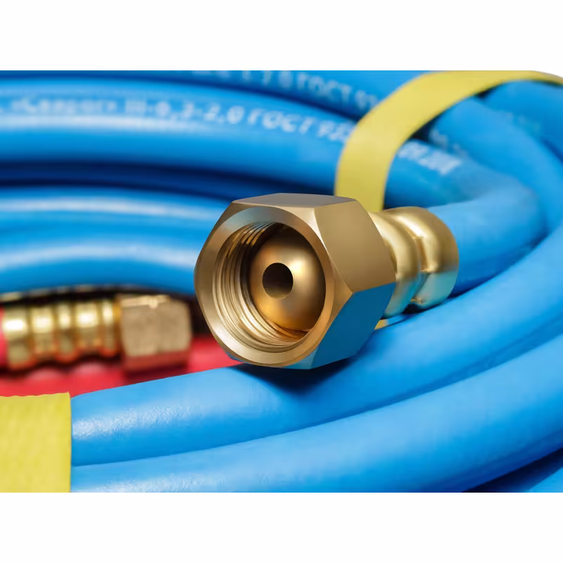 Комплект рукавов кислород/горючий газ 6.3мм с фитингами -10м