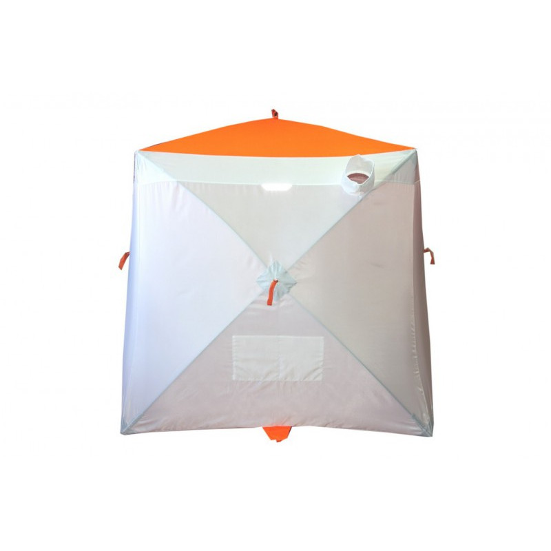 Палатка для зимней рыбалки Пингвин Mr. Fisher 170 ST, 1-мест., 170х170х173, белый/оранжевый