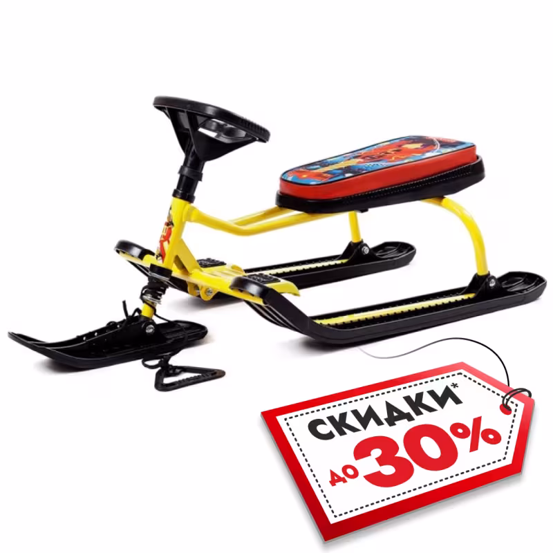 Снегокат Nika Kids Тимка Спорт 2 F1, желтый/черный