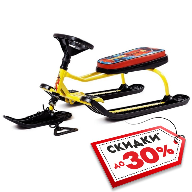 Снегокат Nika Kids Тимка Спорт 2 F1, желтый/черный