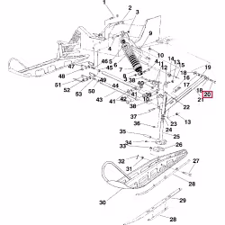 Болт крепления рычага переднего Polaris Widetrak LX &Ultra&RMK 90-09