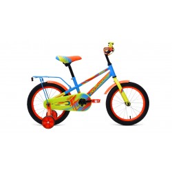 Велосипед 16 FORWARD METEOR 16 (голубой/желтый/красный)	