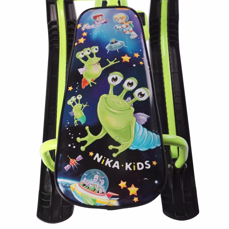 Снегокат Nika Kids Тимка Спорт 5 Пришельцы, зеленый/черный