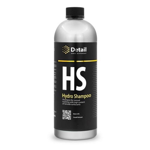 Автошампунь для ручной мойки Detail HS (Hydro Shampoo) DT-0159, вторая фаза с гидрофобным эффектом, 1 л 