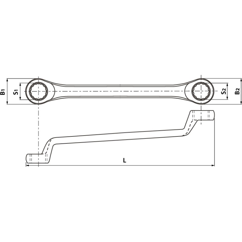 Ключ накидной Thorvik W21013, 10х13 мм