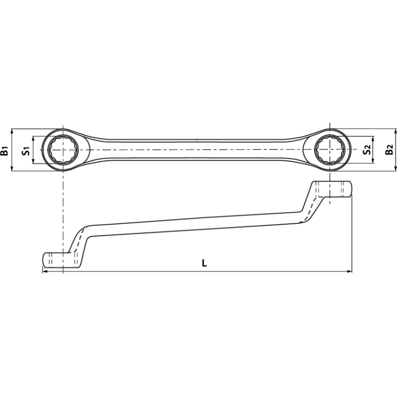 Ключ накидной Thorvik W22022, 20х22 мм