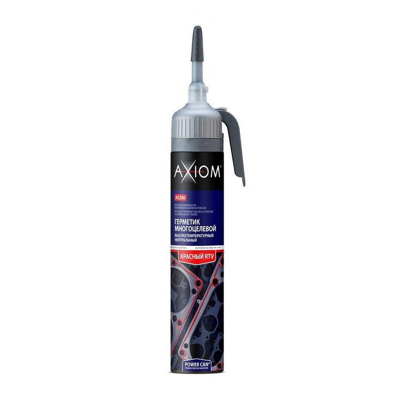 Герметик силиконовый Axiom AS206, 0,2 л, красный