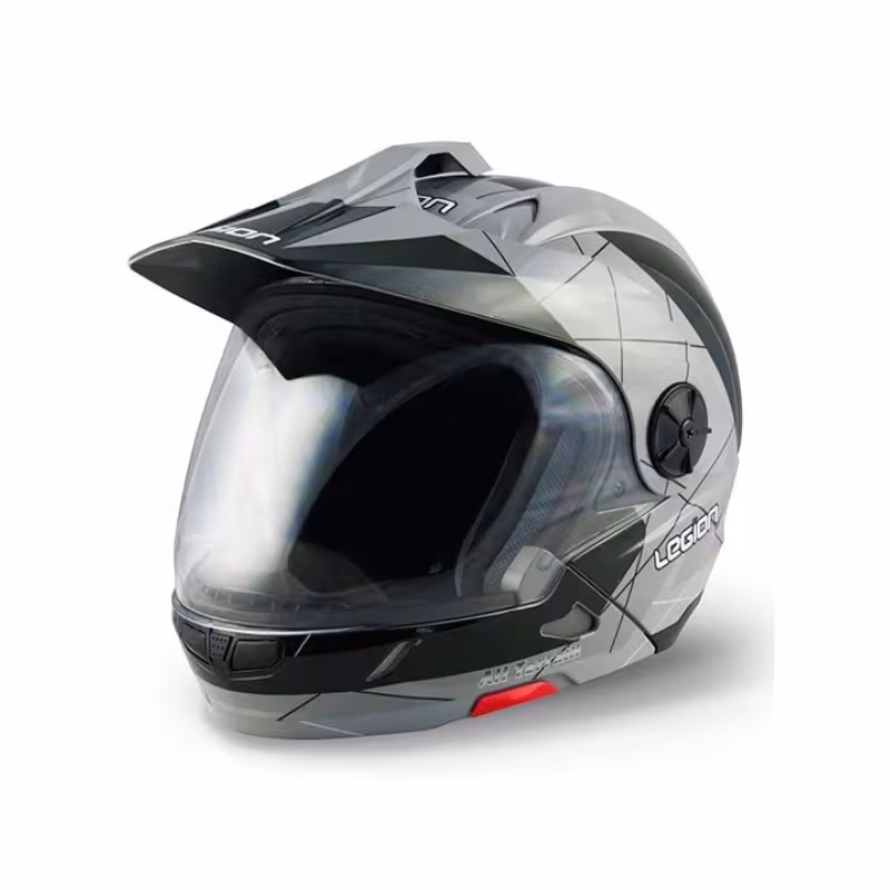 Мотошлем Legion Vertus, серый/черный, размер L