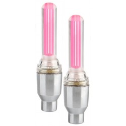 Колпачок на ниппель, JY-503E, светодиодный (1 LED), к-кт 2 шт., розовое свечение (JY-503E(RD)