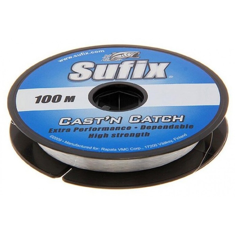 Леска монофильная Sufix Cast`n Catch x10, 0.20 мм, 2.5 кг, 100 м