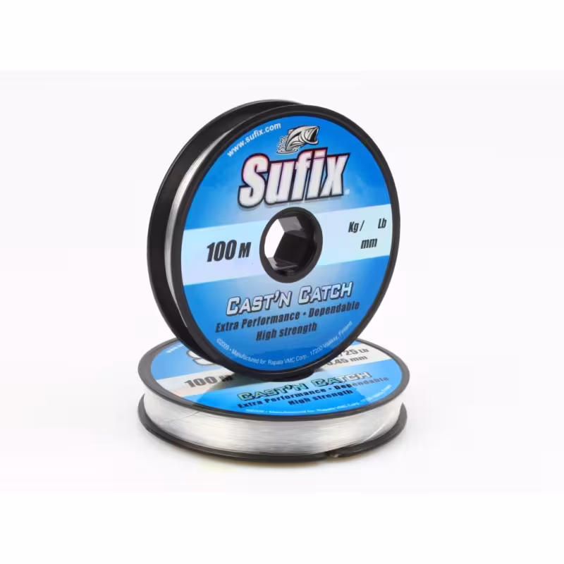 Леска монофильная Sufix Cast`n Catch x10, 0.20 мм, 2.5 кг, 100 м
