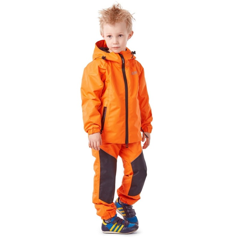 Костюм-дождевик детский Dragonfly Evo Kids, нейлон, оранжевый/черный, 128-134 см