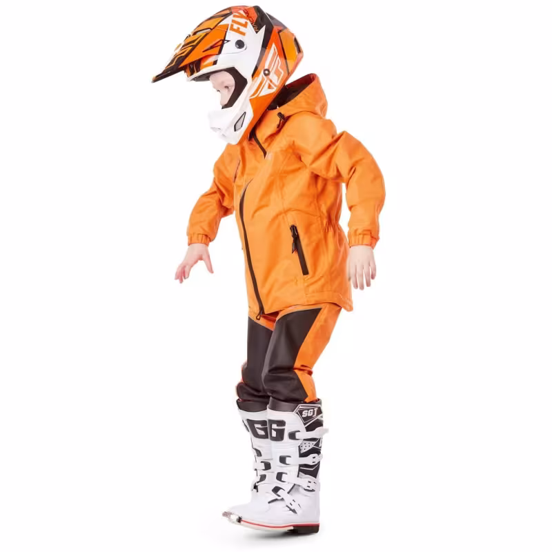 Костюм-дождевик детский Dragonfly Evo Kids, нейлон, оранжевый/черный, 128-134 см