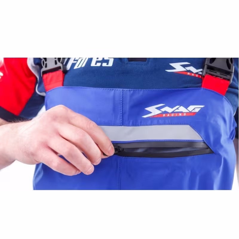 Полукомбинезон-вейдерсы Dragonfly Quad PRO, мембрана FineTex, красный/синий, размер M, 176 см