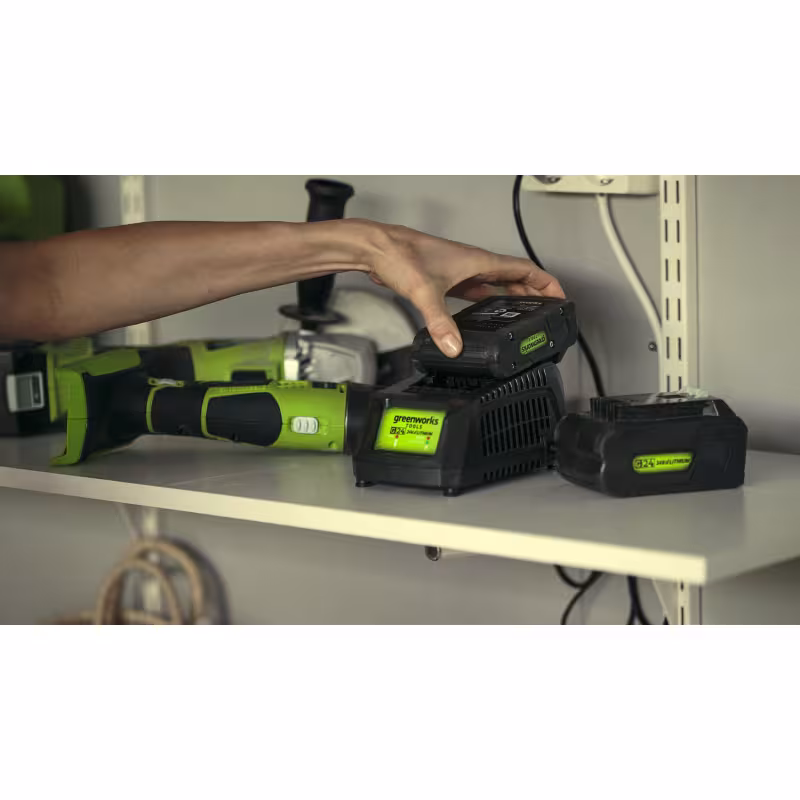 Комплект аккумуляторных инструментов Greenworks (триммер, воздуходув)