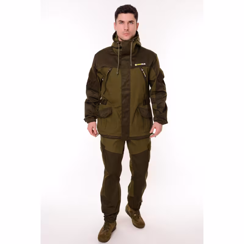 Костюм мужской OneRus Горный, ткань Палатка, хаки, размер 52-54 (L), 182-188 см
