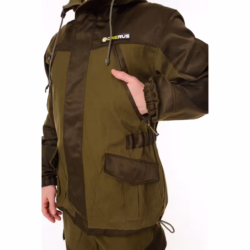 Костюм мужской OneRus Горный, ткань Палатка, хаки, размер 52-54 (L), 182-188 см