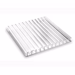 Поликарбонат сотовый Крепкий, 4х2100x6000 мм, прозрачный