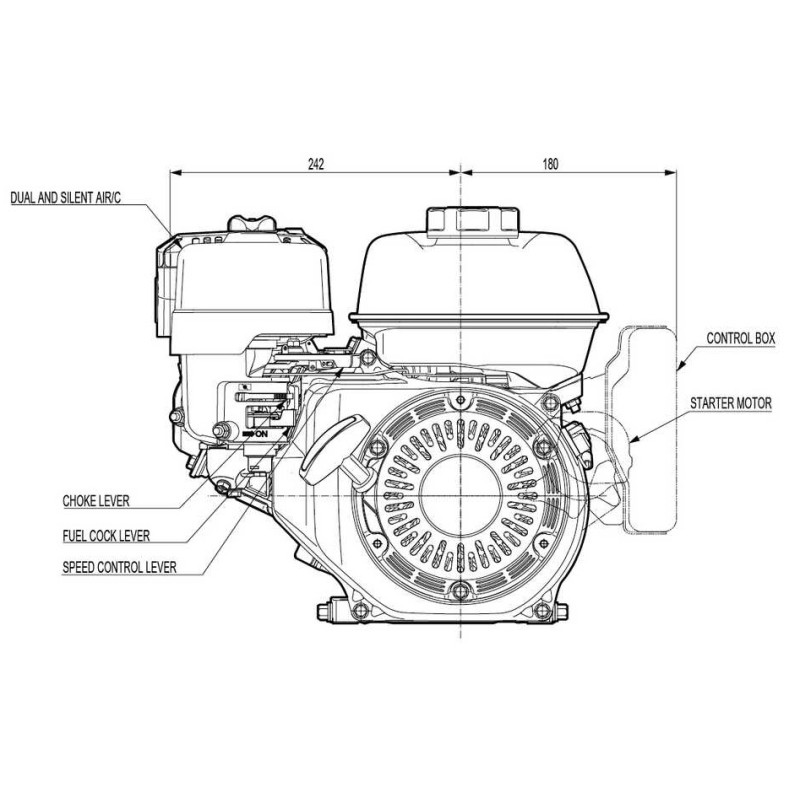 Двигатель бензиновый Honda GX 200 (с КЗД: втулка, платформа, шкив, крепеж)