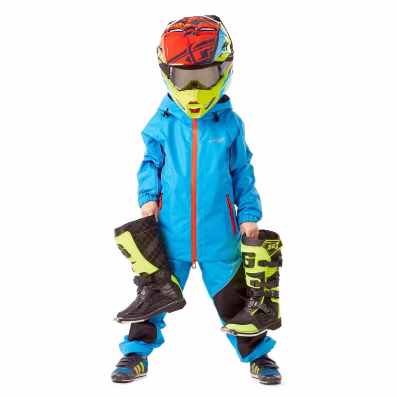 Костюм-дождевик детский Dragonfly Evo Kids, нейлон, синий/черный, 116-122 см