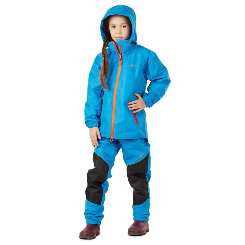 Костюм-дождевик детский Dragonfly Evo Kids, нейлон, синий/черный, 140-146 см