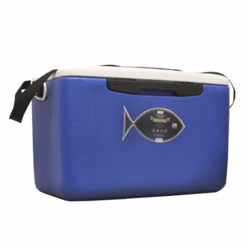 Термобокс для улова Camping World Fisherman, 26 л, синий/белый