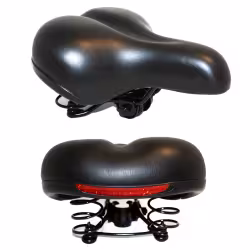 Седло комфорт 245*200мм.на пружинах,с отраж.FWD черный