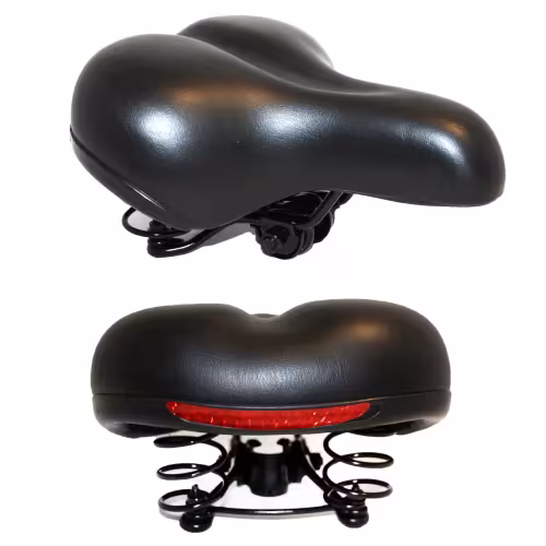 Седло комфорт 245*200мм.на пружинах,с отраж.FWD черный