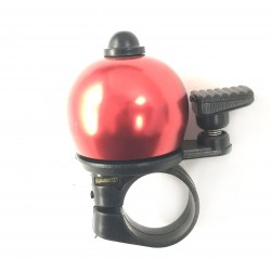 Звонок велосипедный, алюминиевый, D36, форма полусфера (красный металлик)