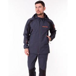 Костюм мужской Triton Gear Reptil, ткань SoftShell APEX, серый/черный, размер 52-54 (L), 170-176 см